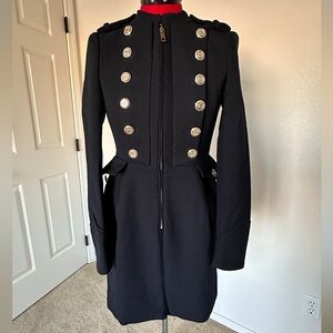SOLD Zara Navy Blue Coat with gold Buttons size XS to Small
